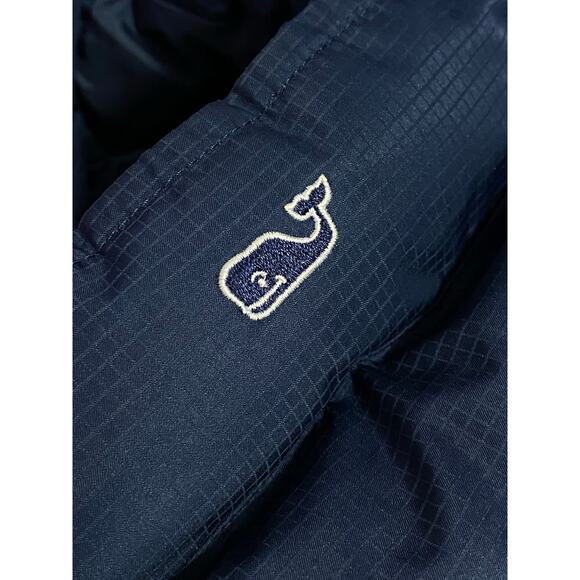 Vineyard Vines Navy Blue 80/20 Goose Down Zip 3 Pocket Puffer Vest Men’s Medium - Picture 8 of 11